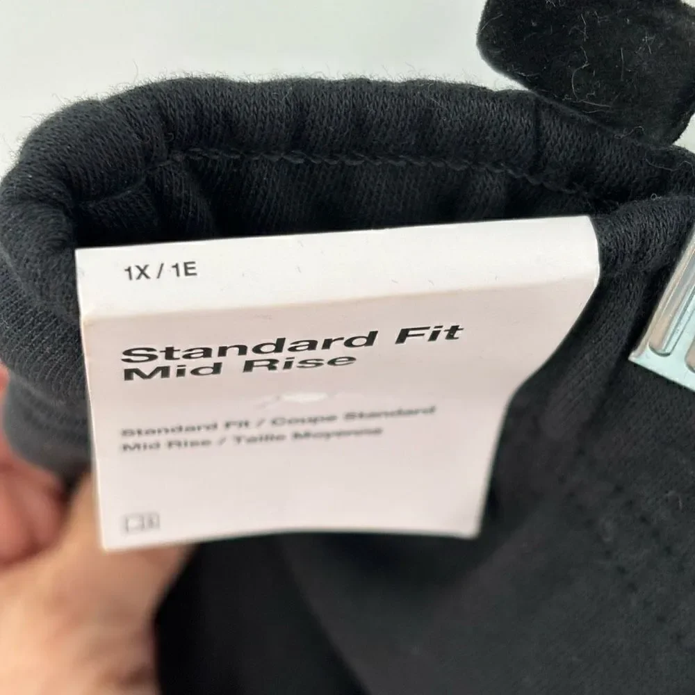 Nike Standard Fit Mid Rise Sweatpants Black‎ Women’s 1X NWT